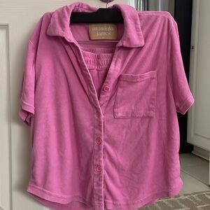 2 piece Set - Araminta James Terrycloth Top & Shorts